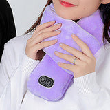 Maxbell Electric Heating Scarf 4 Vibration Mode Warm Soft for Winter Skiing Unisex Red