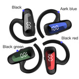 Maxbell Wireless Headset LED Display Calling Sweatproof HiFi for Office Sports Red