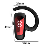 Maxbell Wireless Headset LED Display Calling Sweatproof HiFi for Office Sports Red