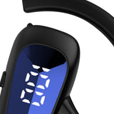 Maxbell Wireless Headset LED Display Calling Sweatproof HiFi for Office Sports Blue