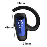 Maxbell Wireless Headset LED Display Calling Sweatproof HiFi for Office Sports Blue
