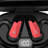 Maxbell Wireless Headset Built in Microphone HiFi V5.2 for Sports Fitness Workout Red
