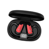 Maxbell Wireless Headset Built in Microphone HiFi V5.2 for Sports Fitness Workout Red