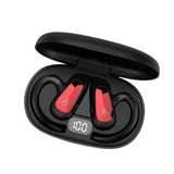 Maxbell Wireless Headset Built in Microphone HiFi V5.2 for Sports Fitness Workout Red