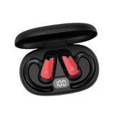 Maxbell Wireless Headset Built in Microphone HiFi V5.2 for Sports Fitness Workout Red