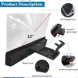 Maxbell Screen Magnifying Cell phone Speaker Retractable 12inch for Bedroom Men