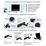 Maxbell Screen Magnifying Cell phone Speaker Retractable 12inch for Bedroom Men