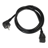 Maxbell EU C19 power Adapter AC Power Cable Low Resistance 1.8M Long Black