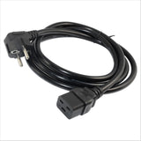 Maxbell EU C19 power Adapter AC Power Cable Low Resistance 1.8M Long Black
