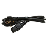 Maxbell EU C19 power Adapter AC Power Cable Low Resistance 1.8M Long Black