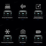 Maxbell Maxbell with Display Mobile Phone Cooling Radiator Silent LED Light for Outdoor Vlog