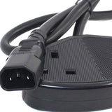 Maxbell Universal IEC320-C14 to 2x UK Power Extension Cable 30cm Splitter Computer