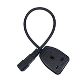Maxbell IEC320-C14 Male uk Female Power Extension Cable Black 3Pin for Ups Pdu 30cm