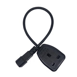 Maxbell IEC320-C14 Male uk Female Power Extension Cable Black 3Pin for Ups Pdu 1.8m