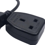 Maxbell IEC320-C14 Male uk Female Power Extension Cable Black 3Pin for Ups Pdu 1.8m