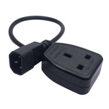 Maxbell IEC320-C14 Male uk Female Power Extension Cable Black 3Pin for Ups Pdu 1.8m