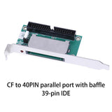 Maxbell 40 Pin CF ide Adapter Back Panel Connector Bootable Adapter for Desktop