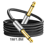 Maxbell 6.35mm Instrument Cable Unbalanced jack Guitar Patch Cords for Speaker 1M