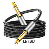 Maxbell 6.35mm Instrument Cable Unbalanced jack Guitar Patch Cords for Speaker 1M