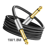 Maxbell 6.35mm Instrument Cable Unbalanced jack Guitar Patch Cords for Speaker 1M