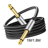 Maxbell 6.35mm Instrument Cable Unbalanced jack Guitar Patch Cords for Speaker 1M