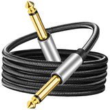 Maxbell 6.35mm Instrument Cable Unbalanced jack Guitar Patch Cords for Speaker 1M