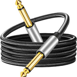 Maxbell 6.35mm Instrument Cable Unbalanced jack Guitar Patch Cords for Speaker 1M