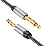 Maxbell 6.35mm Instrument Cable Unbalanced jack Guitar Patch Cords for Speaker 1M