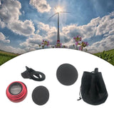 Maxbell phone Camera Lens Kit 0.45x Super Wide Angle Micro Lens for Tablet Red