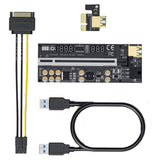 Maxbell PCIe Riser Adapter Card 1x to 16x Multiplier Graphics Card for Computer Black
