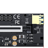 Maxbell PCIe Riser Adapter Card 1x to 16x Multiplier Graphics Card for Computer Black