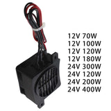 Maxbell Heater 24V 12V DC Fan Thermostatic Egg Incubator Heater PTC Fan heater 12V 70W
