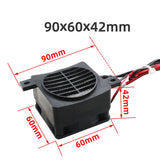 Maxbell Heater 24V 12V DC Fan Thermostatic Egg Incubator Heater PTC Fan heater 12V 180W