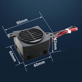 Maxbell Heater 24V 12V DC Fan Thermostatic Egg Incubator Heater PTC Fan heater 24V 300W
