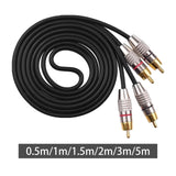 Maxbell Maxbell 2RCA to 2RCA Stereo Audio Cable Multipurpose for Subwoofer Home Audio 0.5m