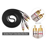 Maxbell Maxbell 2RCA to 2RCA Stereo Audio Cable Multipurpose for Subwoofer Home Audio 0.5m