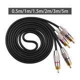 Maxbell Maxbell 2RCA to 2RCA Stereo Audio Cable Multipurpose for Subwoofer Home Audio 0.5m