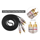 Maxbell Maxbell 2RCA to 2RCA Stereo Audio Cable Multipurpose for Subwoofer Home Audio 0.5m