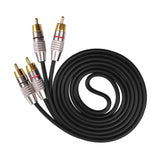 Maxbell Maxbell 2RCA to 2RCA Stereo Audio Cable Multipurpose for Subwoofer Home Audio 3 Meters