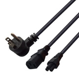Maxbell Maxbell 5-15P to IEC320 C13 C5 Power Cord 125/250V for Computer Monitor Desktop