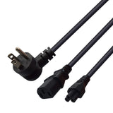 Maxbell Maxbell 5-15P to IEC320 C13 C5 Power Cord 125/250V for Computer Monitor Desktop