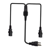 Maxbell Maxbell 5-15P to 2x IEC320 C13 Power Cord 3 Prong for Monitors Laptop Rice Cookers 200cm