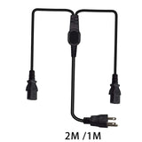 Maxbell Maxbell 5-15P to 2x IEC320 C13 Power Cord 3 Prong for Monitors Laptop Rice Cookers 200cm