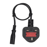 Maxbell Maxbell AC Power Cord IEC 320 C7 Female to UK Plug BS1363 Male for Laptop Notebook 0.32m