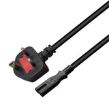 Maxbell Maxbell AC Power Cord IEC 320 C7 Female to UK Plug BS1363 Male for Laptop Notebook 0.32m