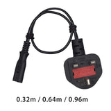 Maxbell Maxbell AC Power Cord IEC 320 C7 Female to UK Plug BS1363 Male for Laptop Notebook 0.32m