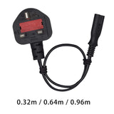 Maxbell Maxbell AC Power Cord IEC 320 C7 Female to UK Plug BS1363 Male for Laptop Notebook 0.32m