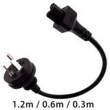 Maxbell Maxbell AU to IEC320 C5 Power Cord Good Conductivity Power Cable Cord Saa to C5 47.24inch