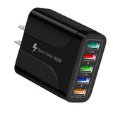 Maxbell Maxbell Wall Charger Adapter Quick Charge USB Multiport Charger for Smartphones Black