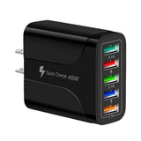 Maxbell Maxbell Wall Charger Adapter Quick Charge USB Multiport Charger for Smartphones Black